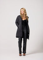 Black Duck Down Midi Puffer Coat - Duck Apparel