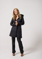 Black Duck Down Midi Puffer Coat - Duck Apparel