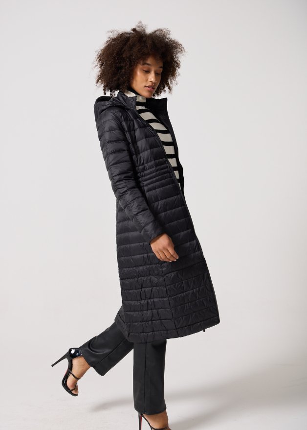 Black Maxi Duck Down Puffer Coat - Duck Apparel