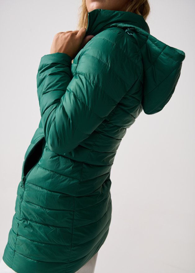 Game Day Green Duck Down Puffer Coat - Duck Apparel