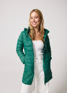 Game Day Green Duck Down Puffer Coat - Duck Apparel