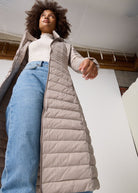 Latte Maxi Duck Down Puffer Coat - Duck Apparel