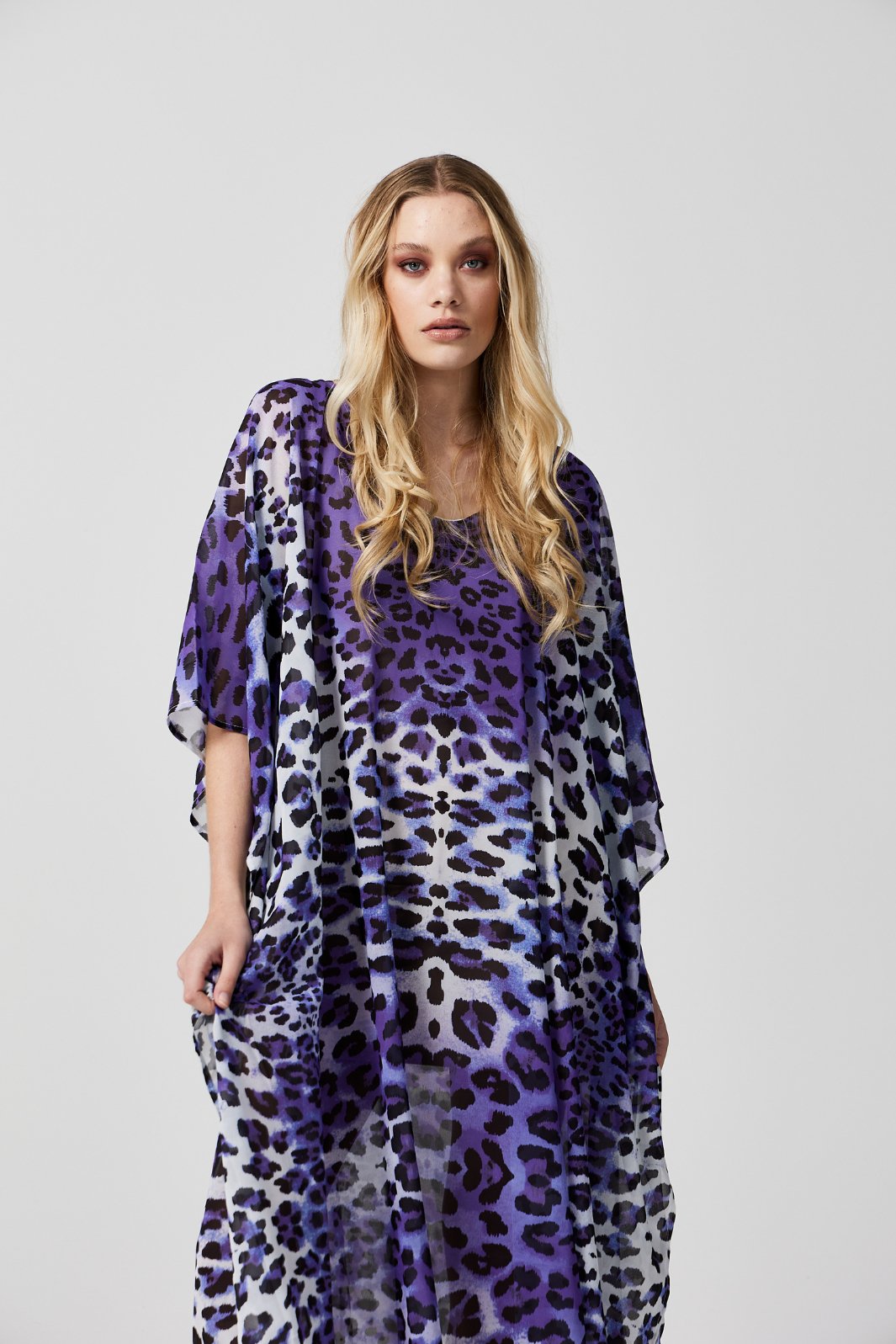 Lilac Leopard Kaftan - Duck Apparel