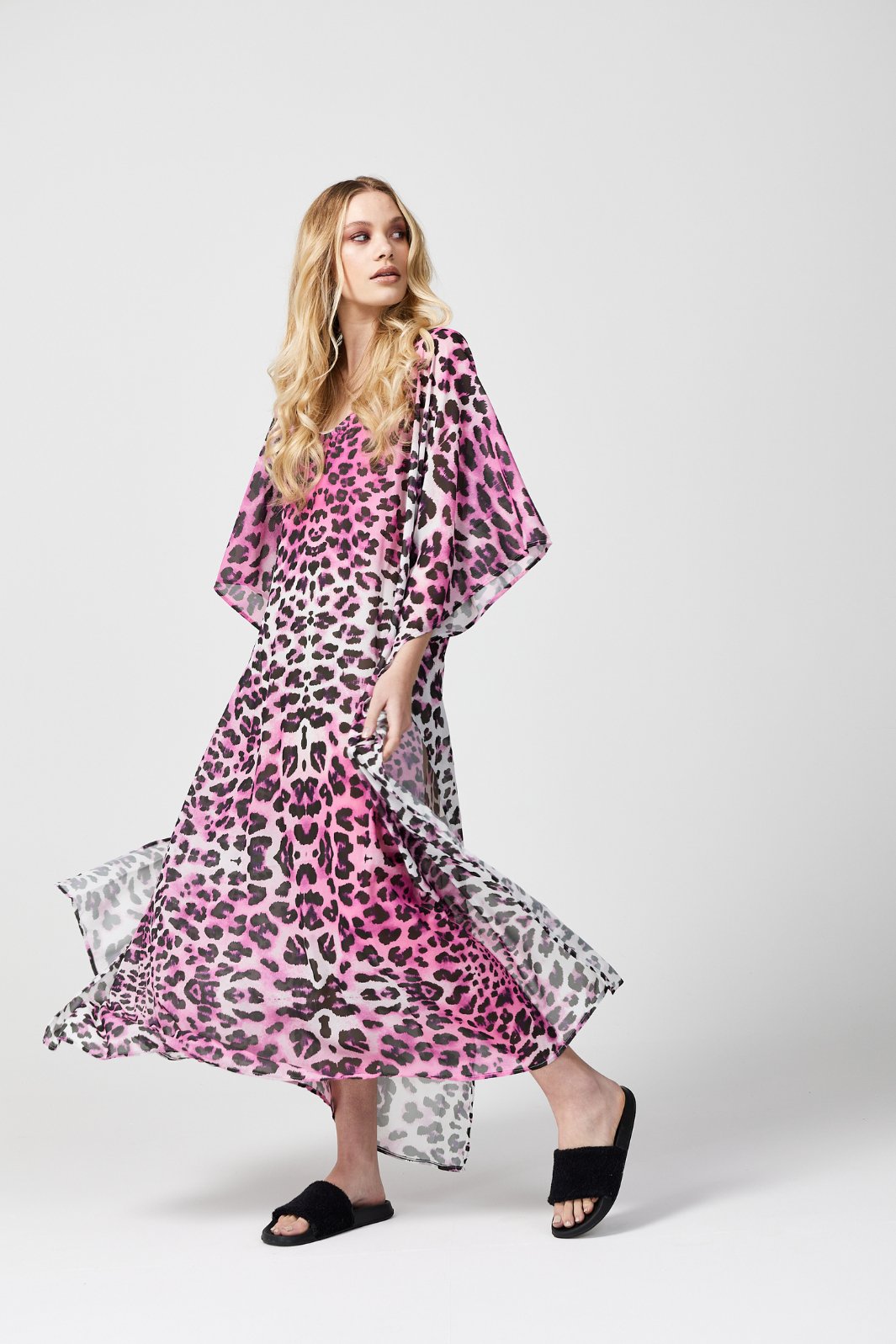 Lotus Leopard Kaftan - Duck Apparel