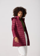 Maroon Duck Down Puffer Coat - Duck Apparel