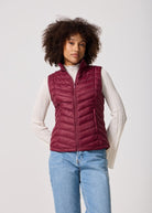 Maroon Duck Down Puffer Vest - Duck Apparel