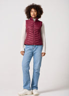 Maroon Duck Down Puffer Vest - Duck Apparel