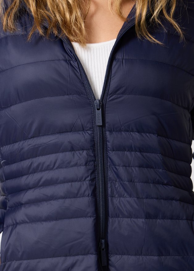 Navy Duck Down Midi Puffer Coat - Duck Apparel