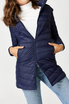 Navy Duck Down Puffer Coat - Duck Apparel