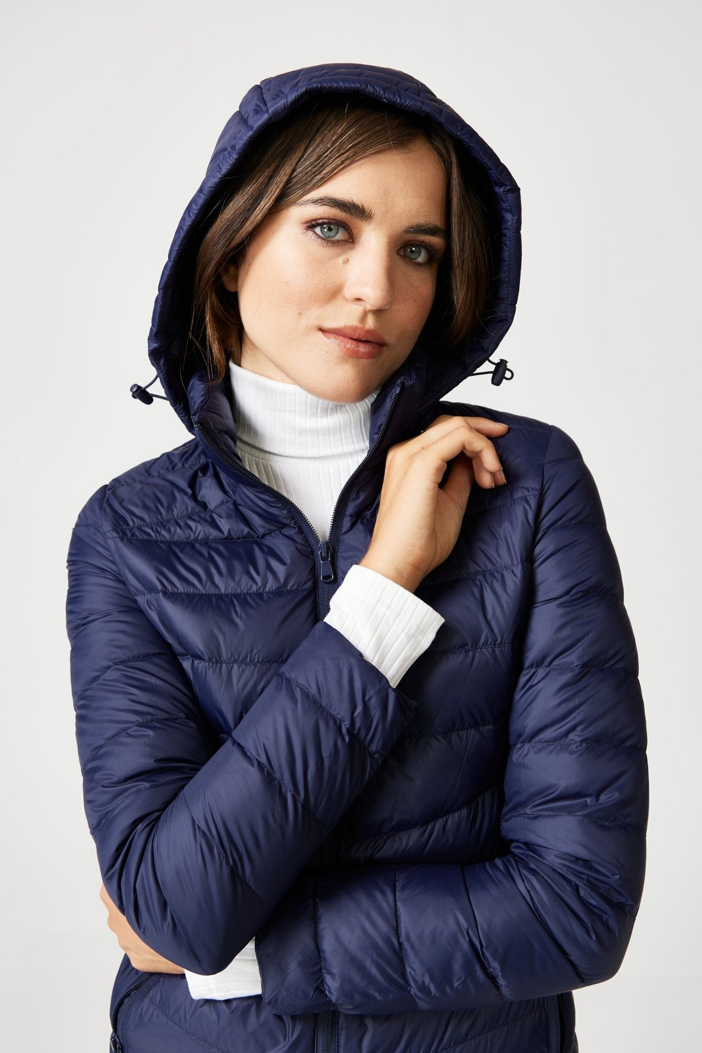 Navy Duck Down Puffer Coat - Duck Apparel