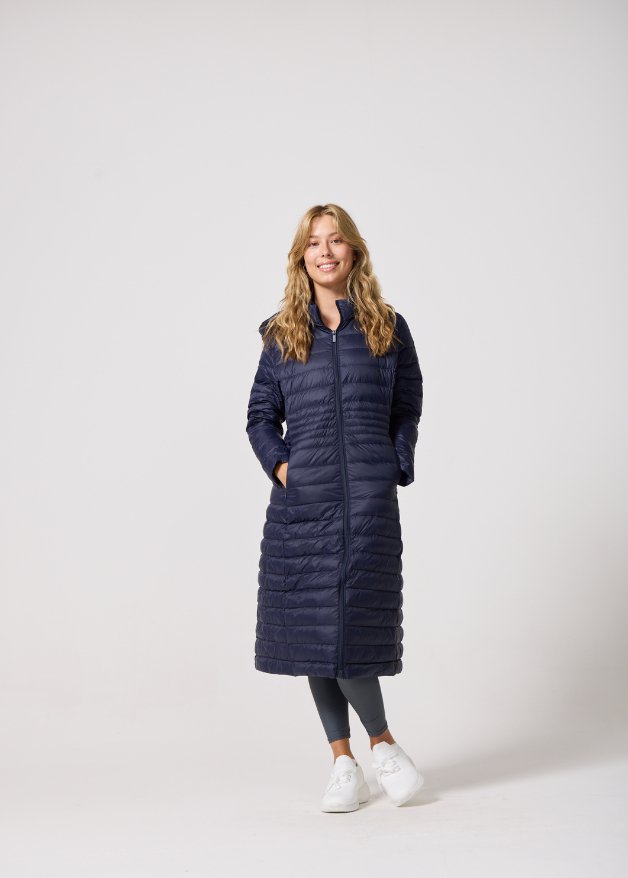 Navy Maxi Duck Down Puffer Coat - Duck Apparel