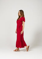 Red Wrap Dress - Duck Apparel