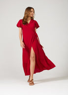 Red Wrap Dress - Duck Apparel