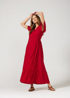 Red Wrap Dress - Duck Apparel