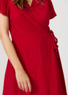 Red Wrap Dress - Duck Apparel