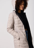 Reversible Black/Latte Duck Down Puffer Coat - Duck Apparel