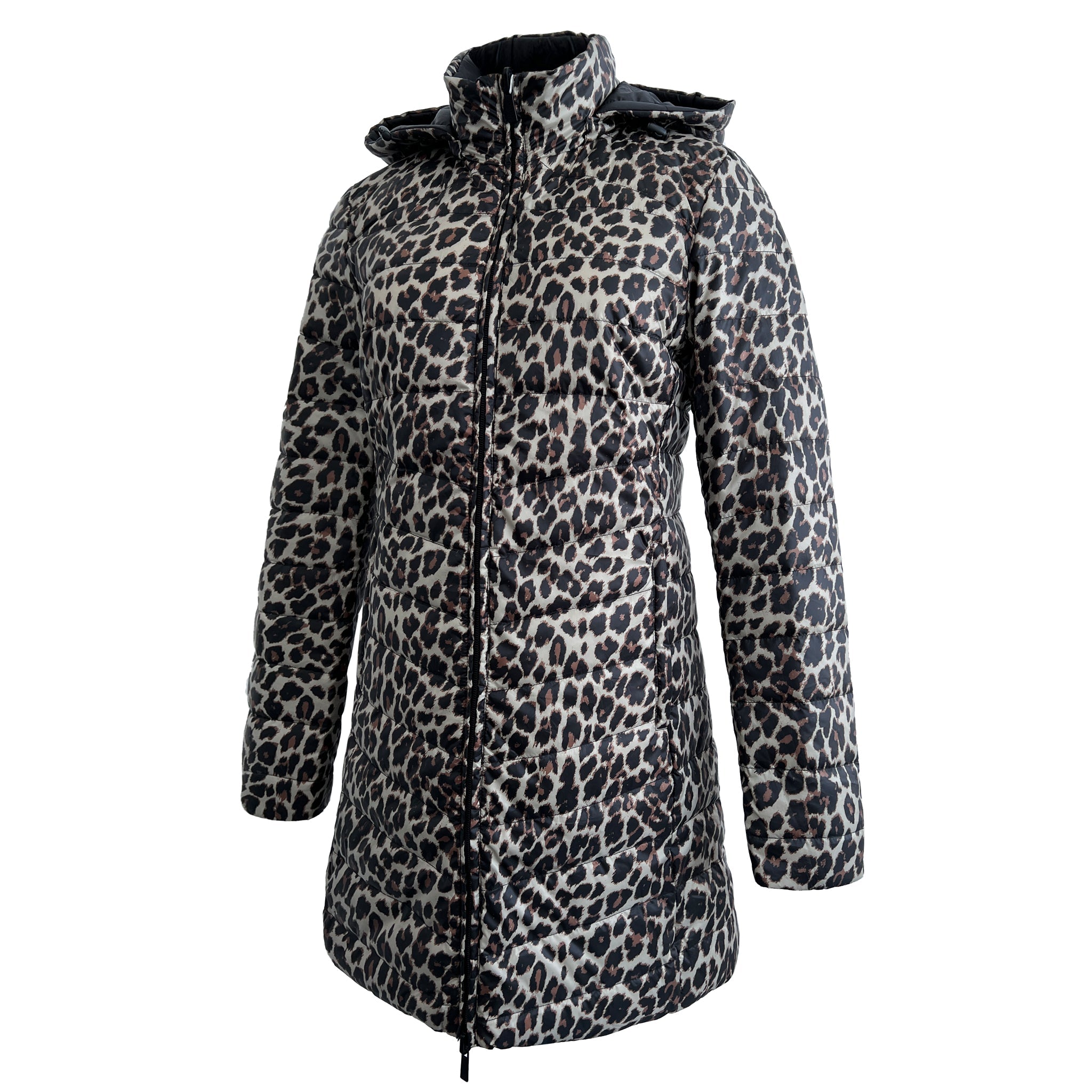 Reversible Classic Leopard Duck Down Puffer Coat - Duck Apparel