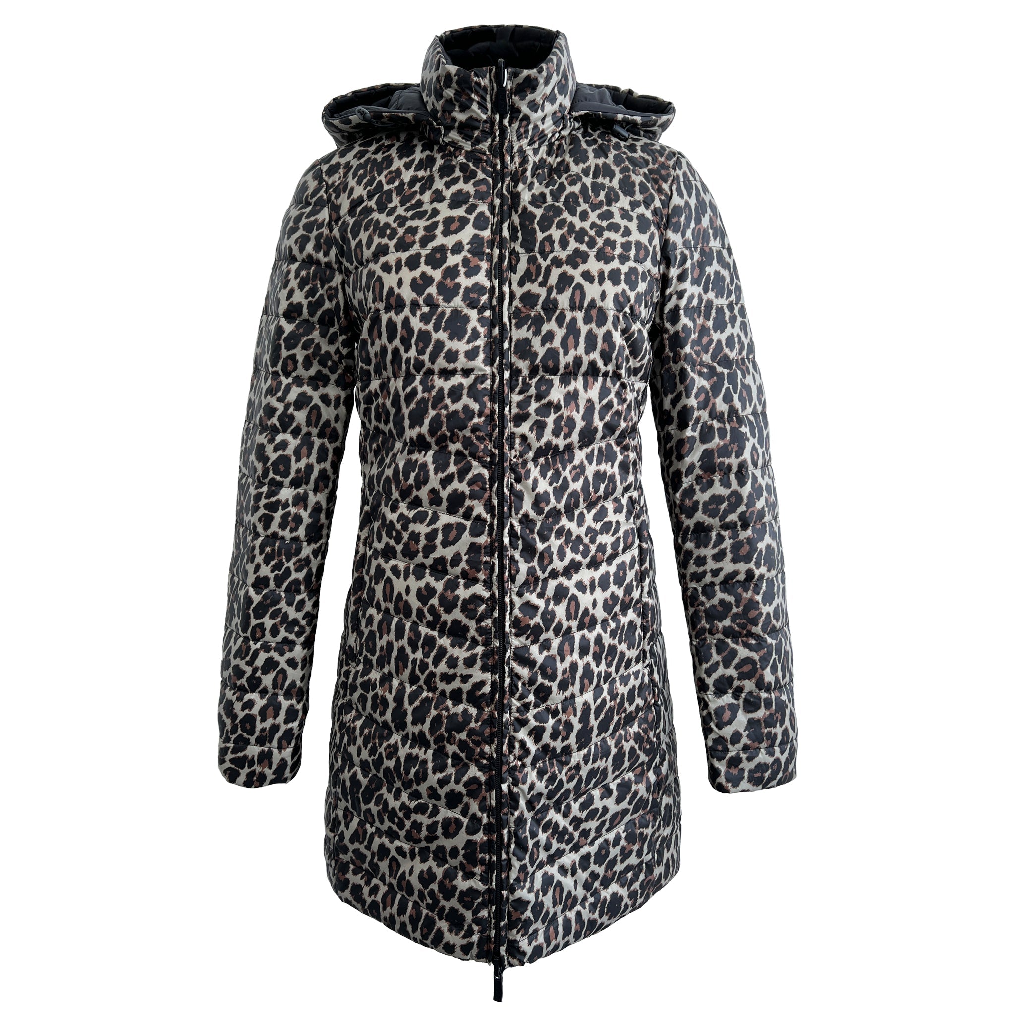 Reversible Classic Leopard Duck Down Puffer Coat - Duck Apparel