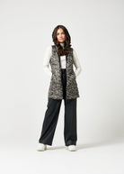 Reversible Classic Leopard Longline Duck Down Puffer Vest - Duck Apparel