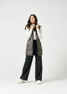 Reversible Classic Leopard Longline Duck Down Puffer Vest - Duck Apparel