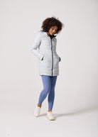 Reversible Navy/Light Grey Duck Down Puffer Coat - Duck Apparel