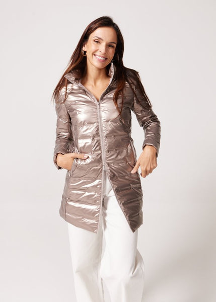 Rose Gold Metallic Duck Down Puffer Coat Duck Apparel