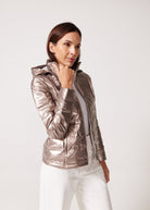 Rose Gold Metallic Duck Down Puffer Jacket - Duck Apparel