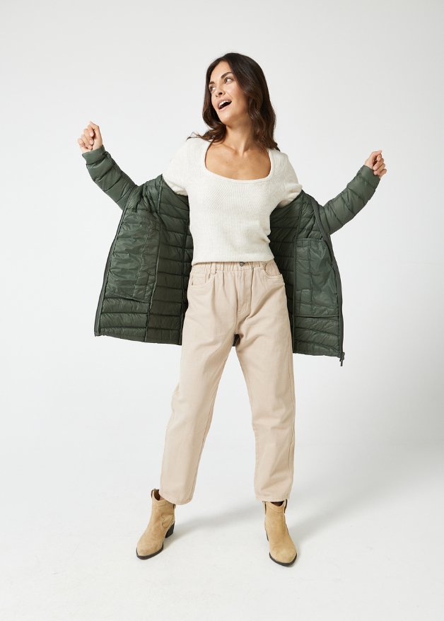 Sage Duck Down Puffer Coat - Duck Apparel