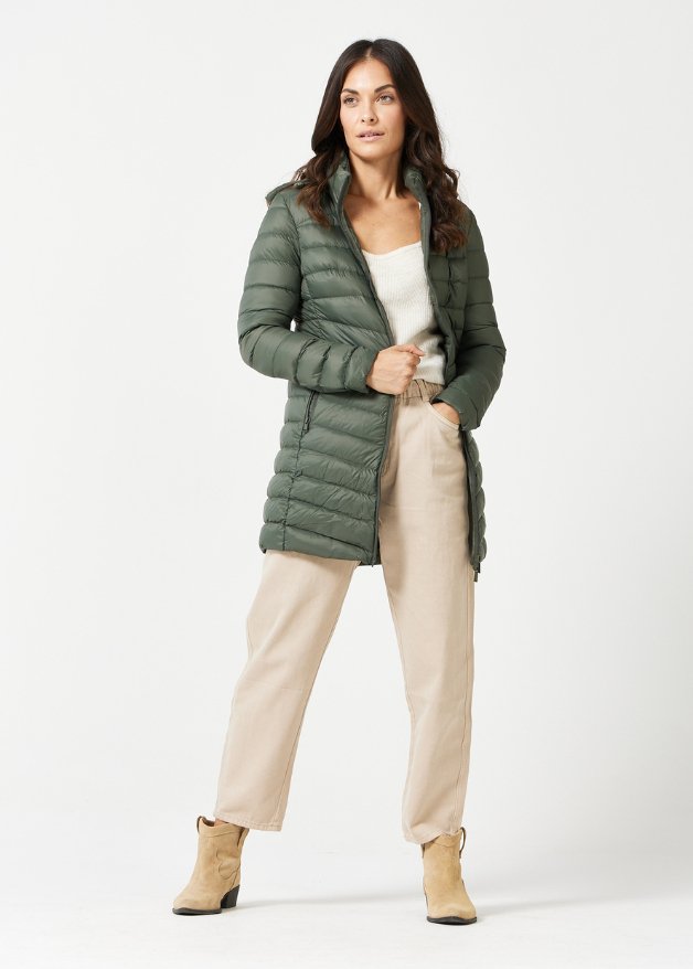 Sage Duck Down Puffer Coat - Duck Apparel