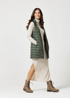 Sage Longline Duck Down Puffer Vest - Duck Apparel