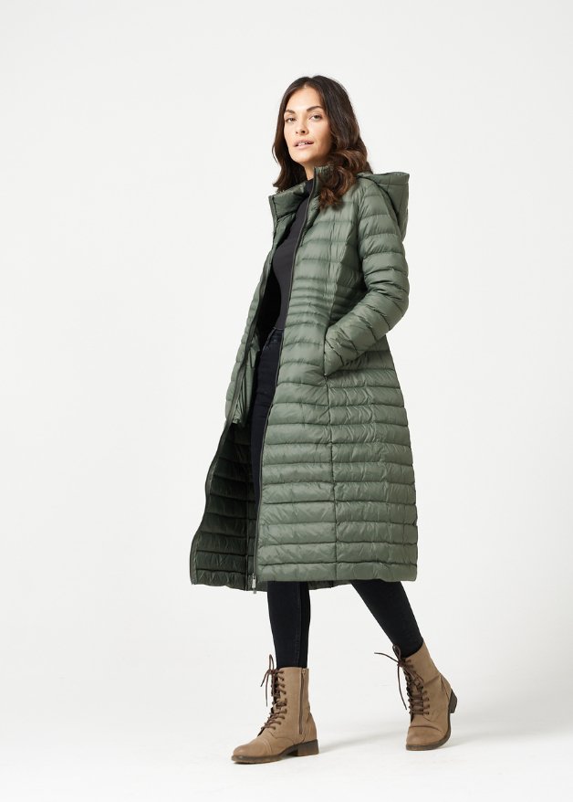 Sage Maxi Duck Down Puffer Coat Duck Apparel