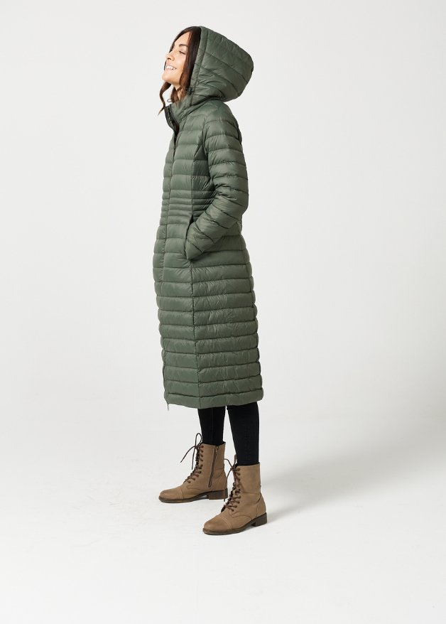 Sage Maxi Duck Down Puffer Coat - Duck Apparel