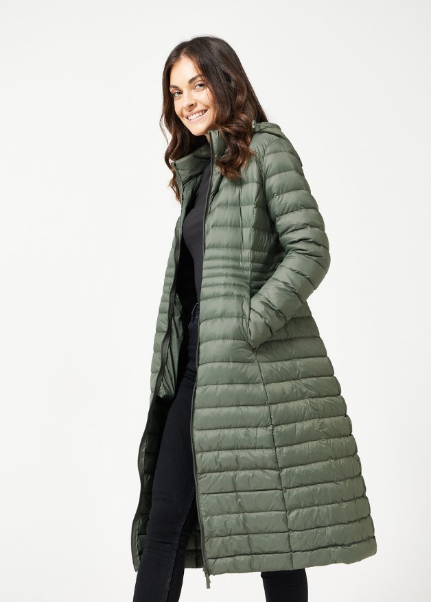 Sage Maxi Duck Down Puffer Coat - Duck Apparel