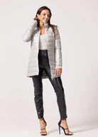 Silver Shimmer Duck Down Puffer Coat - Duck Apparel