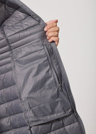 Smoke Duck Down Midi Puffer Coat - Duck Apparel