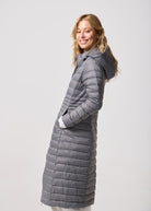 Smoke Maxi Duck Down Puffer Coat - Duck Apparel